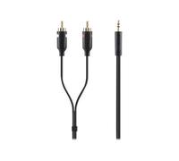 Belkin F3Y116BT2M 2 x RCA Maschio 3.5mm Maschio 2 m Nero Mini-Stereo RCA 2 m