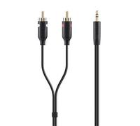 Belkin F3Y116BT2M 2 x RCA Maschio 3.5mm Maschio 2 m Nero Mini-Stereo RCA 2 m