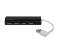 Belkin F4U042BT USB 2.0 480 Mbit/s Nero 4-Port Ultra-Slim Travel Hub