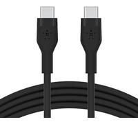 Belkin Flex USB-C/USB-C Silikon-Kabel Schnellladen bis 60W, 3m, schwarz