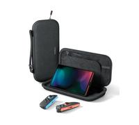 Belkin Gaming Custodia da viaggio per Nintendo Switch 2 con scomparti per AirTag e cartucce, custodia portatile con guscio esterno rigido e interno morbido, accessori portatili per gaming - Carbone