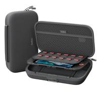 Belkin Gaming Pro Custodia per Nintendo Switch 2, Power Bank 10000mAh Rimovibile, Borsa da Viaggio Rigida per Switch 2 con Porta AirTag, 12 Slot Per Giochi, Carica Anche a Custodia Chiusa - Carbone