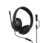 Belkin Gaming Inspire Cuffie USB-C con filo, Microfono a braccio regolabile, limite del volume di 85 dB, per Nintendo Switch 2, iPhone 16, Samsung Galaxy S25 e tablet, ideali per i viaggi, nero