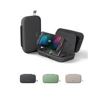Belkin Gaming Pro Custodia per Nintendo Switch 2, Power Bank 10000mAh Rimovibile, Borsa da Viaggio Rigida per Switch 2 con Porta AirTag, 12 Slot Per Giochi, Carica Anche a Custodia Chiusa - Carbone
