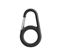 Secure Holder with Carabiner for Airtag - Black, valigetta