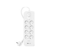 Belkin Gruppo di Continuità Bianco 8 Prese AC 2m con USB e Sicurezza