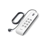 Belkin Gruppo di continuità con 8 prese AC e 2 porte USB Grigio, Bianco