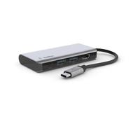 Belkin Hub USB 3.2 Argento con 4 Porte HDMI e 4K Ultra HD