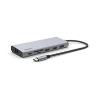 Belkin Hub USB-C, 7 in 1alimentato con porte HDMI 4K a 60 Hz, USB PD da 100 W, Ethernet 2,5 Gb, 2 USB-A e slot SD e microSD per MacBook Pro 14/16, iPad Pro 12.9/11, XPS e Surface