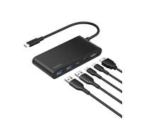 Belkin Hub USB-C a 5 Porte con HDMI 4K a 60 Hz, Power Delivery 100W, Trasferimenti Dati Rapidi da 5Gbps, Adattatore USBC Multiporta per MacBook, iPad Pro, Cromebook, HDMI 2.0 Aggiornato - Nero