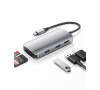 Belkin Hub USB-C, adattatore multiporta 5 in 1: docking station USB-C con HDMI 4K, 2 porte USB-A, slot per schede SD e slot per schede MicroSD per MacBook Pro, Air, iPad Pro, XP e altro ancora
