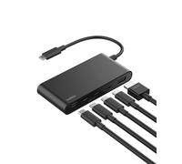 Belkin Hub USB C, Hub a 5 Porte con HDMI 4K 60Hz, Power Delivery 100W, Trasferimenti Dati Rapidi 10Gbps, Docking Station USB-C, Sdoppiatore Usb, Compatibile con MacBook, iPad Pro, Chromebook e Altri