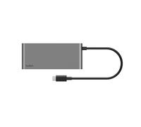 Belkin Hub USB C, Hub a 7 porte con display HDMI 4K a 60 Hz, SD e MicroSD, alimentazione 100 W, trasferimento dati veloce 5 Gbps, adattatore multiporta USB C per MacBook, iPad Pro, Chromebook - HDMI