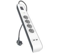 Belkin - Multipresa Filtrata a 4 Posti + 2 Porte USB 2.0 Colore Bianco