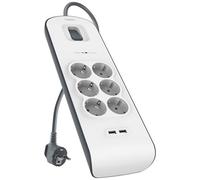 Belkin - Multipresa Filtrata a 6 Posti + 2 Porte USB 2.0 Colore Bianco
