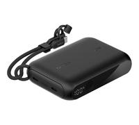 Belkin Power Bank 10000 mAh, Caricabatterie Portatile USB-C sottile, 2 porte USB-C, display digitale, ricarica da 20 W per iPhone 16, 15 Series, Samsung Galaxy S25, S24, Pixel 9, iPad ecc., Nero