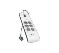 Belkin presa multipla 6 prese + 2xUSB-A, 2m cavo BSV604VF2M-V2