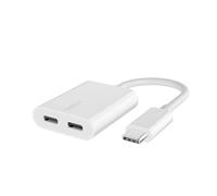 Belkin RockStar Adattatore audio + ricarica USB-C, adattatore cuffie con ricarica rapida USB-C PD 60 W per iPhone 15, iPad Pro, Galaxy, Note, Google Pixel, LG G6, Sony Xperia, OnePlus e altri - Bianco