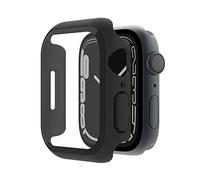 Belkin ScreenForce Bumper con proteggi schermo in vetro temprato integrato per Apple Watch 40 mm, 41 mm Series 8, SE, 7, 6, 5, 4, antigraffio, installazione facile - Nero