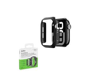 Belkin ScreenForce TemperedCurve Cover Apple Watch Series 10 (42mm), 2 in 1 proteggi schermo per Apple Watch con protezione a 360° e bumper protettivo, pellicola in vetro temperato, nero