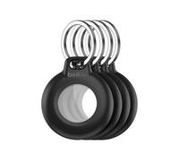 Belkin Secure Holder Airtag Waterproof Keyring 4 Pack Black Tasca MSC015BTBK