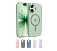 Belkin SheerForce Grip Cover per iPhone 17 Compatibile con MagSafe, Design Sottile con Linee Laterali Antiscivolo, Custodia Bumper per iPhone, Magnetica, Trasparente e Anti-urto, Verde