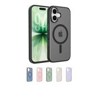 Belkin SheerForce Grip Cover per iPhone 17 Compatibile con MagSafe, Design Sottile con Linee Laterali Antiscivolo, Custodia Bumper per iPhone, Magnetica, Trasparente e Anti-urto, Nero