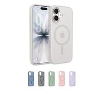 Belkin SheerForce Grip Cover per iPhone 17 Compatibile con MagSafe, Design Sottile con Linee Laterali Antiscivolo, Custodia Bumper per iPhone, Magnetica, Trasparente e Anti-urto, Sabbia