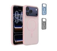 Belkin SheerForce Grip Cover per iPhone 17 Pro Max Compatibile con MagSafe, Design Sottile con Linee Laterali Antiscivolo, Custodia Bumper per iPhone, Magnetica, Trasparente e Anti-urto, Rosa