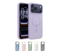 Belkin SheerForce Grip Cover per iPhone 17 Pro Max Compatibile con MagSafe, Design Sottile con Linee Laterali Antiscivolo, Custodia Bumper per iPhone, Magnetica, Trasparente e Anti-urto, Lavanda