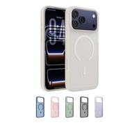 Belkin SheerForce Grip Cover per iPhone 17 Pro Max Compatibile con MagSafe, Design Sottile con Linee Laterali Antiscivolo, Custodia Bumper per iPhone, Magnetica, Trasparente e Anti-urto, Sabbia