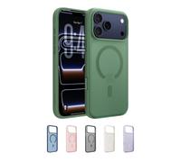 Belkin SheerForce Grip Cover per iPhone 17 Pro Max Compatibile con MagSafe, Design Sottile con Linee Laterali Antiscivolo, Custodia Bumper per iPhone, Magnetica, Trasparente e Anti-urto, Verde