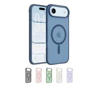 Belkin SheerForce Grip Cover per iPhone Air Compatibile con MagSafe, Design Sottile con Linee Laterali Antiscivolo, Custodia Bumper per iPhone, Magnetica, Trasparente e Anti-urto, Blu