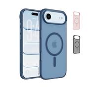 Belkin SheerForce Grip Cover per iPhone Air Compatibile con MagSafe, Design Sottile con Linee Laterali Antiscivolo, Custodia Bumper per iPhone, Magnetica, Trasparente e Anti-urto, Blu