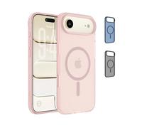 Belkin SheerForce Grip Cover per iPhone Air Compatibile con MagSafe, Design Sottile con Linee Laterali Antiscivolo, Custodia Bumper per iPhone, Magnetica, Trasparente e Anti-urto, Rosa