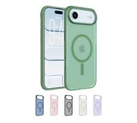 Belkin SheerForce Grip Cover per iPhone Air Compatibile con MagSafe, Design Sottile con Linee Laterali Antiscivolo, Custodia Bumper per iPhone, Magnetica, Trasparente e Anti-urto, Verde