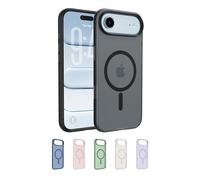 Belkin SheerForce Grip Cover per iPhone Air Compatibile con MagSafe, Design Sottile con Linee Laterali Antiscivolo, Custodia Bumper per iPhone, Magnetica, Trasparente e Anti-urto, Nero