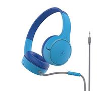Belkin SoundForm Mini Cuffie on-ear con filo per bambini, headset over-ear per bambini con microfono per didattica a distanza, scuola, viaggi e videogiochi, per dispositivi con AUX da 3,5 mm - Blu