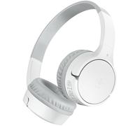 Belkin SoundForm Mini Cuffie wireless per bambini con microfono, 30 ore di riproduzione, adesivi divertenti, headset over-ear per didattica online, scuola e viaggi, per iPhone, iPad e Galaxy, bianco