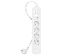 Belkin SRB001VF2M protezione da sovraccarico Bianco 4 presa[e] AC 2 m (SOCKET STRIP WITH OVERVOLTAGE - PROTECTION 4-WAY WITH 1