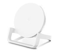 Belkin Supporto di ricarica wireless Boost Up da 10 W, caricabatterie wireless Qi veloce per iPhone XS, XS Max, XR, X, 8, 8 Plus, Samsung S9, S9+ e altri (adattatore CA incluso), bianco