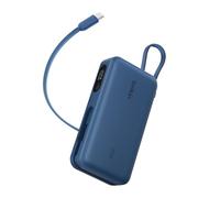 Belkin UltraCharge Power Bank 10000mAh 45W PD, Power Bank con Cavo integrato, Display Digitale, Caricatore Portatile USB-C a Ricarica Rapida per iPhone, iPad, Galaxy, Pixel, MacBook Air ecc., Blu