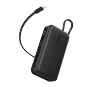 Belkin UltraCharge Power Bank 10000mAh 45W PD, Power Bank con Cavo integrato, Display Digitale, Caricatore Portatile USB-C a Ricarica Rapida per iPhone, iPad, Galaxy, Pixel, MacBook Air ecc., Nero