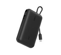 Belkin UltraCharge Power Bank 10000mAh con Cavo USB-C e Display - Nero | Caricatore Portatile 10000mAh, Ricarica 3 dispositivi (1 USB-C, Cavo USB-C Integrato, 1 USB-A), 45W, Pre-Caricato, Display