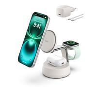 Belkin UltraCharge Pro Caricatore Wireless Qi2.2 25W 3 in 1 - Beige | Base Wirel