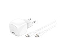 Belkin BoostCharge Caricabatterie da muro compatto da 30 W, caricatore USB-C rapido da viaggio per Apple iPhone, Samsung Galaxy, iPad, AirPods, tablet e altri, cavo da USB-C a C incluso, bianco
