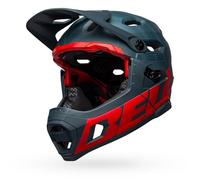 Casco MTB BELL SUPER DH Spherical Mips mentoniera removibile 2023 - Taglia: M, Colore: Blu