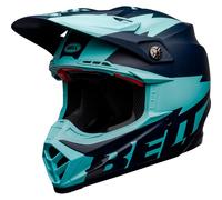 BELL BELL - Casco Moto-9 Flex Breakaway Matte Navy / Light Blue L