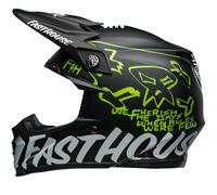 Bell Moto-9S Flex Fasthouse MC Core, casco a croce XL male Opaco Nero/Bianco/Giallo
