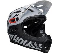 Casco MTB BELL SUPER DH Spherical Mips mentoniera removibile 2023 - Taglia: S, Colore: Fasthouse bianco nero